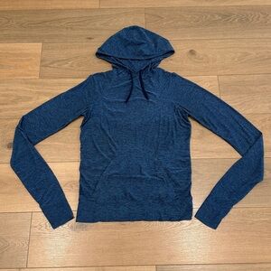 OUTDOOR VOICES Blue CloudKnit All Day Long Sleeve Active Pullover Hoodie Size S